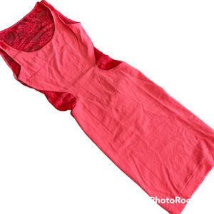 NWT BeBe Women's Sheer Lace Bodycon Dress Size Small